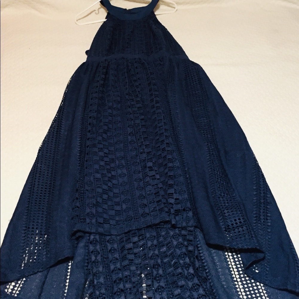 ModCloth Navy Lace Crocheted A-Line Dress